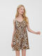 Vero Moda Summer Mini Dress Brown