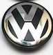 Zero-Wheel Τάπα Κέντρου Ζάντας VW με Εσωτερική Διάμετρο 70mm Μαύρο 1τμχ