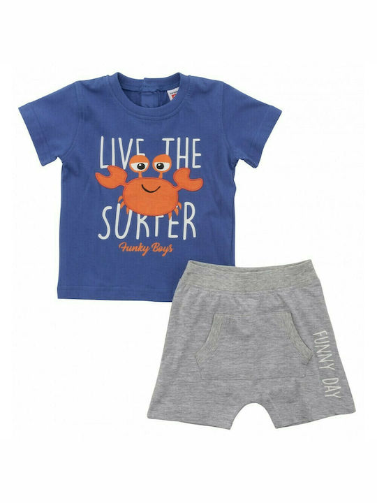 Funky Kids Set with Shorts Summer 2pcs Blue