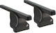 Cam Car Roof Bars Metallic Cube 130cm for Volkswagen Up 5D 5D 2011+ Set with Roof Rack Legs Black