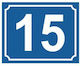 Πινακίδα Αλουμινίου Αριθμού Οδού - K15