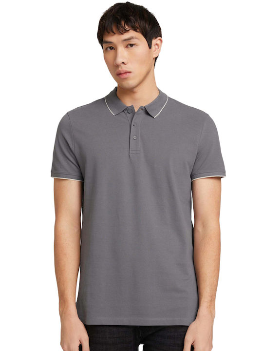 Tom Tailor Herren Kurzarmshirt Polo Gray