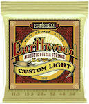 Ernie Ball Set of 80/20 Bronze Strings for Acoustic Guitar 2007 Earthwood 11.5 - 54" P02007