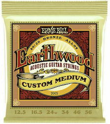 Ernie Ball 2005 Earthwood Набор Струни За Акустична Китара 80/20 Бронз 12 - 56