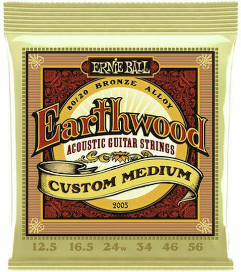 Ernie Ball 2005 Earthwood Σετ Χορδών 80/20 Bronze Ακουστικής Κιθάρας 12 - 56"