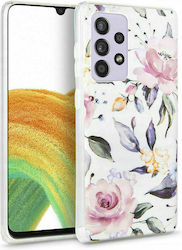 Tech-Protect Floral Umschlag Rückseite Silikon White (Galaxy A33 5G)