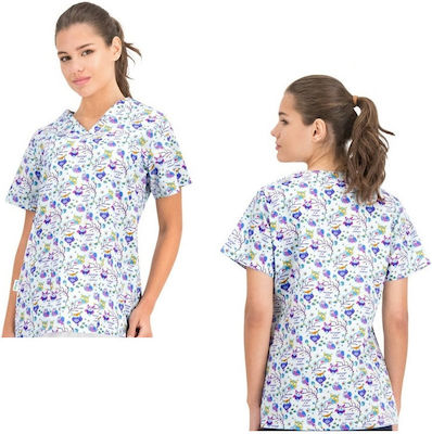 B-Well Bambina Femei Bluză medicală Alb