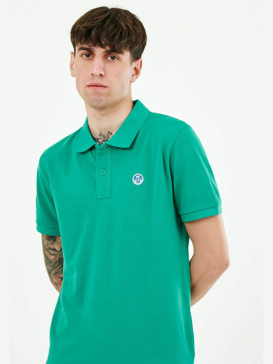 North Sails Ανδρικό T-shirt Polo Πράσινο