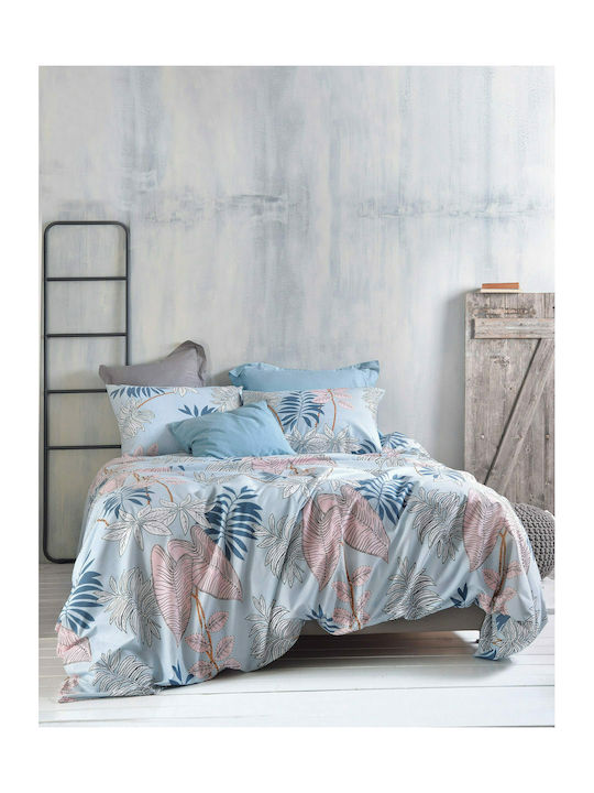 Rythmos Solange Single Duvet Cover Set with Pillowcases 160x250 Μπλε