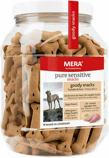 Meradog Pure Sensitive Goody Turkey & Rice Leckerli für Hunde mit Türkei und Reis 600gr