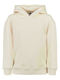 Fleece Hanorac Copii cu Glugă nisip alb