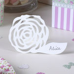 Nummerierung der Tabelle Place Cards Frills & Spills Free Standing White 10Stück