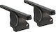 Cam Car Roof Bars Metallic Cube 112cm for Peugeot 206 5D 5D 1998-2009 Set with Roof Rack Legs Black