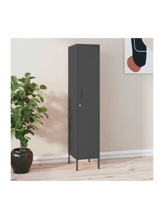 Kleiderschrank Büro mit Schloss Charcoal 35x46x...