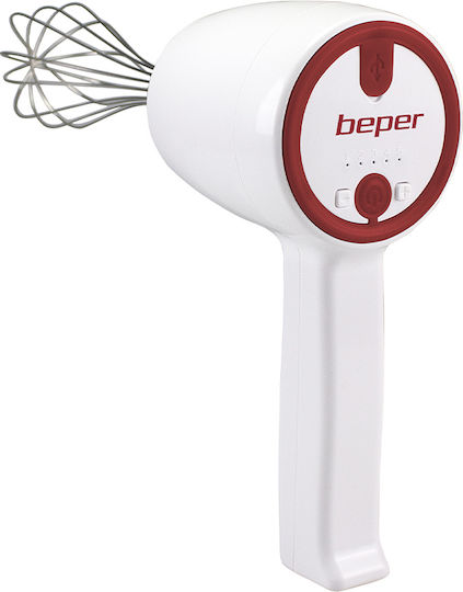 Beper Επαναφορτιζόμενο Ασύρματο Μίξερ Χειρός USB Λευκό