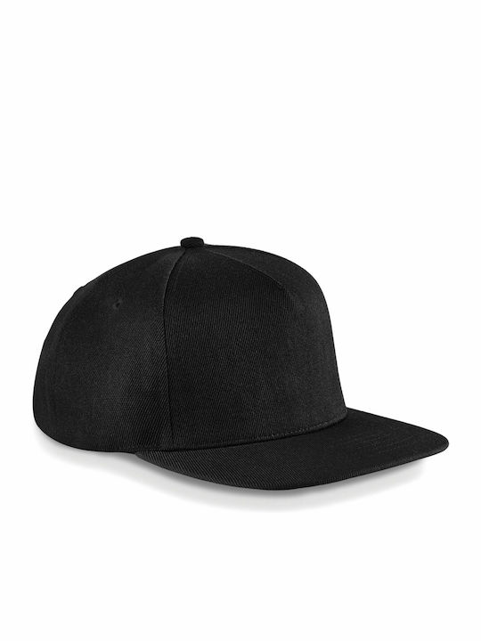 Beechfield Jockey με Ίσιο Γείσο Black / Black