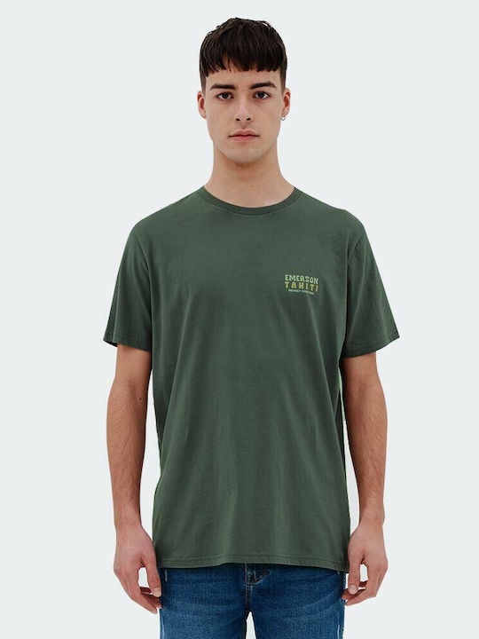 Emerson Ανδρικό T-shirt Πράσινο με Στάμπα
