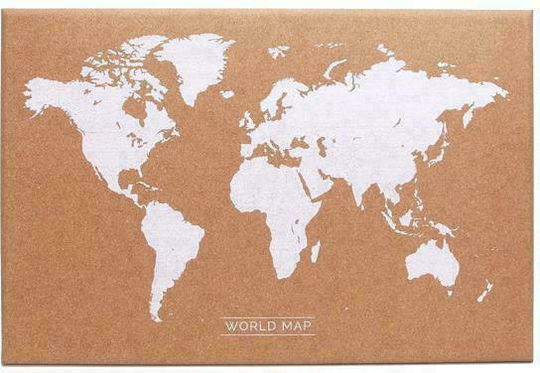 Next World Map Ξύλινος 60x40 cm