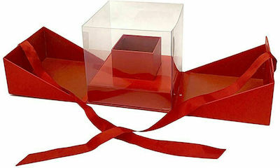 Paper Box for Gift Red 18x18x18cm.