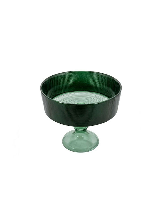 HFA Reflections Decorative Bowl Pedestal Green 16x16x13.5cm