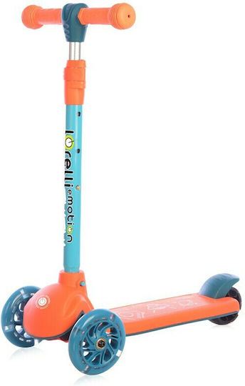 Lorelli Kids Scooter Foldable Tamtam 3-Wheel with LED Lighting for 3+ Years Orange
