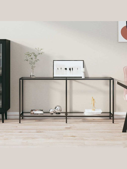 Конзолна маса Метална със Стъклено Покритие Transparent Д160xШ35xВ75.5cm