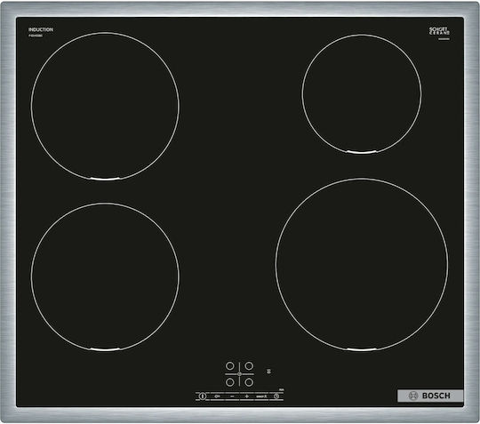 Bosch Serie 4 Induction Cooktop With Frame Autonomous with Child Lock Function 58.3x51.3εκ.