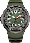 Citizen Promaster Watch Eco - Drive with Green Rubber Strap