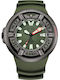 Citizen Promaster Ανδρικό Ρολόι 49mm Eco - Drive με Πράσινο Καουτσούκ Λουράκι