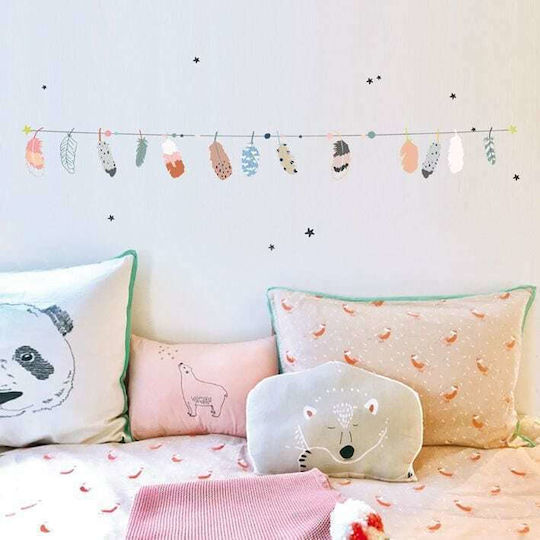 Mimi'lou Autocolant Decorativ pentru Copii Perete Feathers 88x10buc