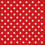 Party Napkins Ambiente 3 Sheets Dots Red 33x33cm. 20pcs 0402004