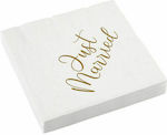 Party Napkins Just Married White 16pcs