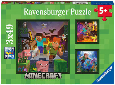 Παιδικό Puzzle Minecraft Biomes 147pcs για 5+ Ετών Ravensburger