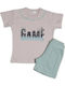 Kinder-Set mit Shorts Sommer 2Stück Beige