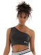 Kendall + Kylie Women's Summer Crop Top with One Shoulder Black