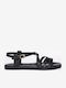 Flache Sandalen für Damen in Schwarz Farbe