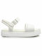 Ugg Australia Zayne Leather Women's Flat Sandals With a strap In White Colour