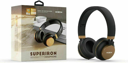 Moxom MX-WL46 Wireless / Wired On Ear Headphones with 10 hours of Operation Gold