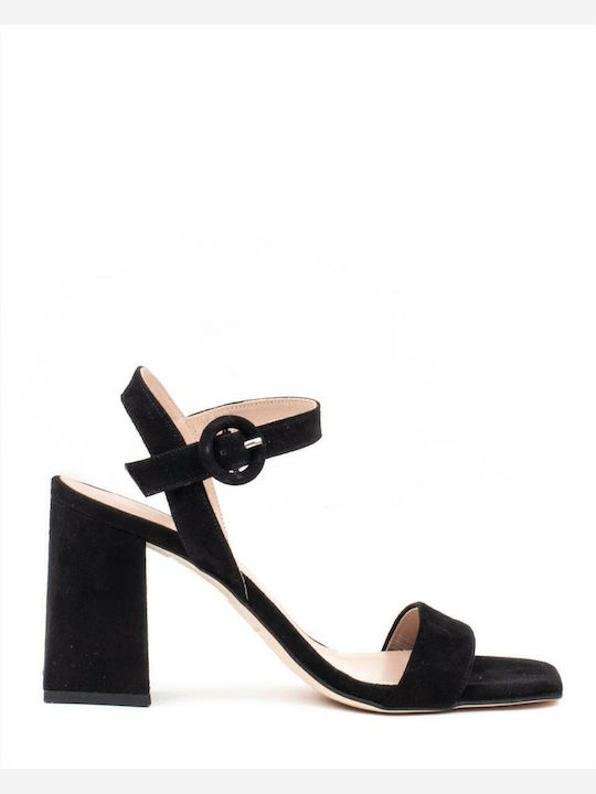 Mourtzi Suede Sandals Black
