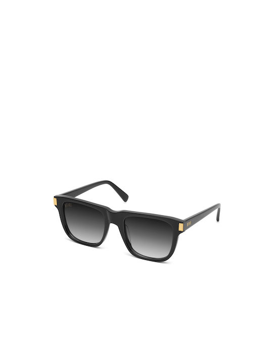 9Five Ocean Sunglasses with Black / Gold Gradient Plastic Frame and Black Gradient Lens