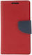 MyMobi Fancy Buchen Sie Synthetisches Leder Red/Blue (Realme 8/8 Pro)