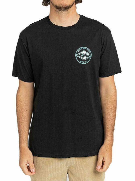 Billabong Rotor Diamond Ανδρικό T-shirt Μαύρο με Στάμπα