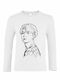 Copil Long Sleeve "BTS Kim Kpop", Alb