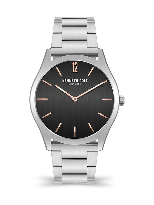 Kenneth Cole Men's Watch 43mm Battery with Silver Metal Bracelet