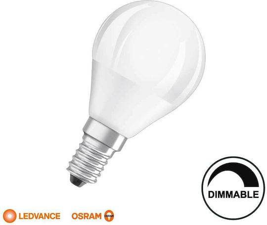 Osram Λάμπα LED 4.5W για Ντουί E14 και Σχήμα P45 Θερμό Λευκό 470lm Dimmable