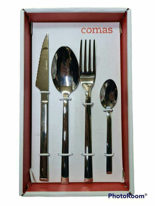 Comas 24-Piece Stainless Steel 18/10 Silver Cut...