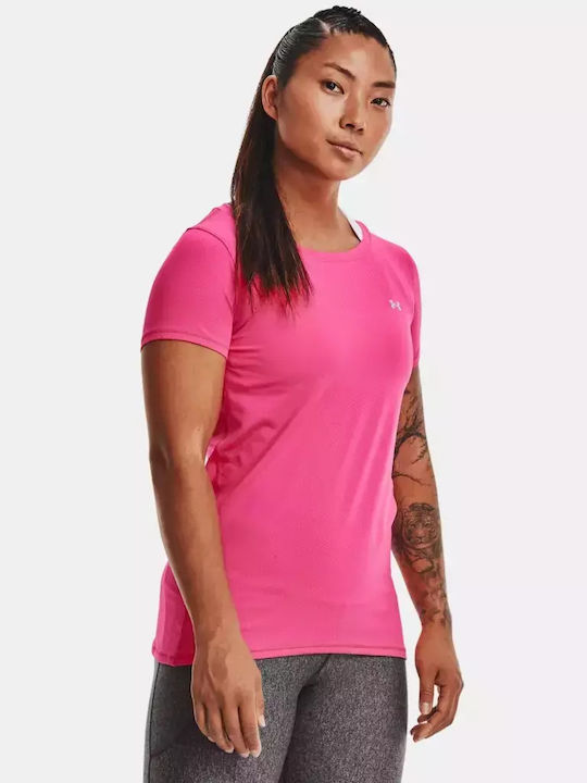 Under Armour HeatGear Women's Athletic T-shirt Fast Drying Fuchsia