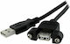 StarTech USB 2.0 Cable USB-A male - USB-A female Μαύρο 0.6m (USBPNLAFAM2)