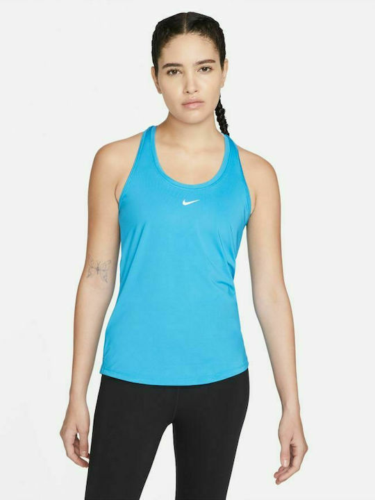 Nike Damen Sportlich Bluse Ärmellos Hellblau