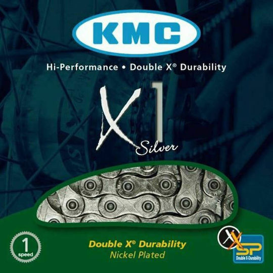 KMC Chain X1 Αλυσίδα Ποδηλάτου Ασημί